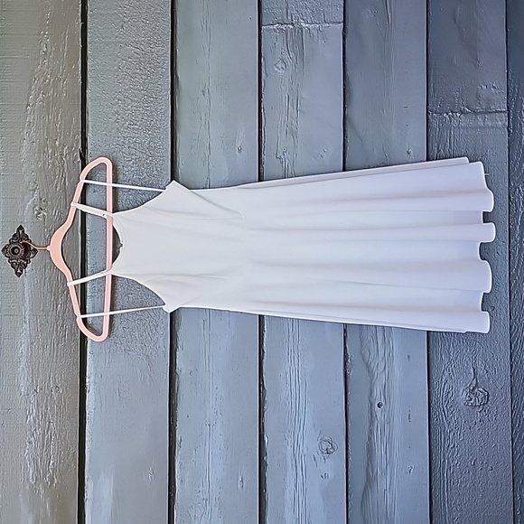 LULU'S Irresistible Charm White Midi Dress sz M Women's - Picture 5 of 9